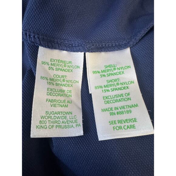 Lilly Pulitzer Luxletic Long Sleeve Ruffle-Neck Active Blue Dress – Size Small - Picture 6 of 6